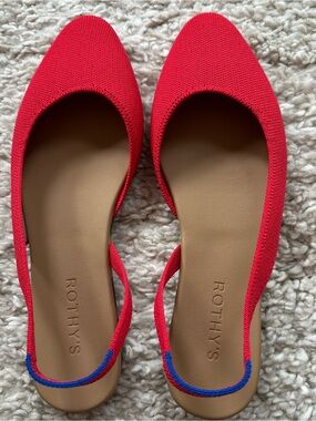 Rothy's Women's Red Slingback Flats